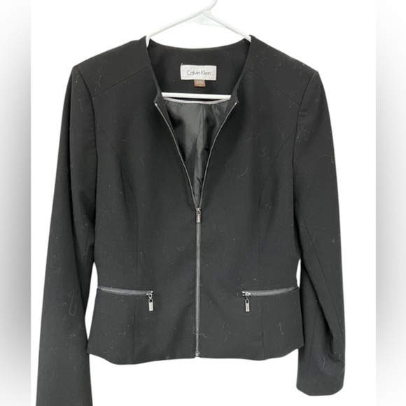 Calvin Klein Jackets & Blazers - Calvin Klein Women's Zip Front Black Blazer